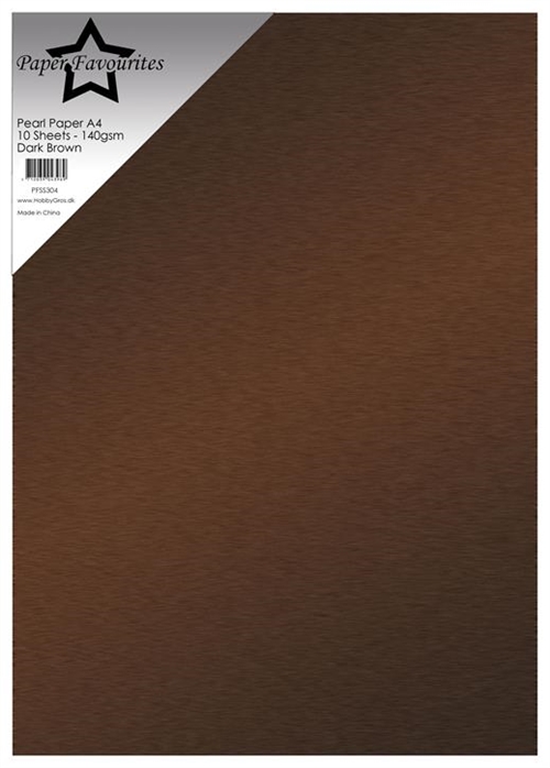 Paper Favourites  Pearl Paper Dark brown A4 2 sidet 140g